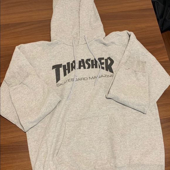 Thrasher Tops - Gray Thrasher Hoodie